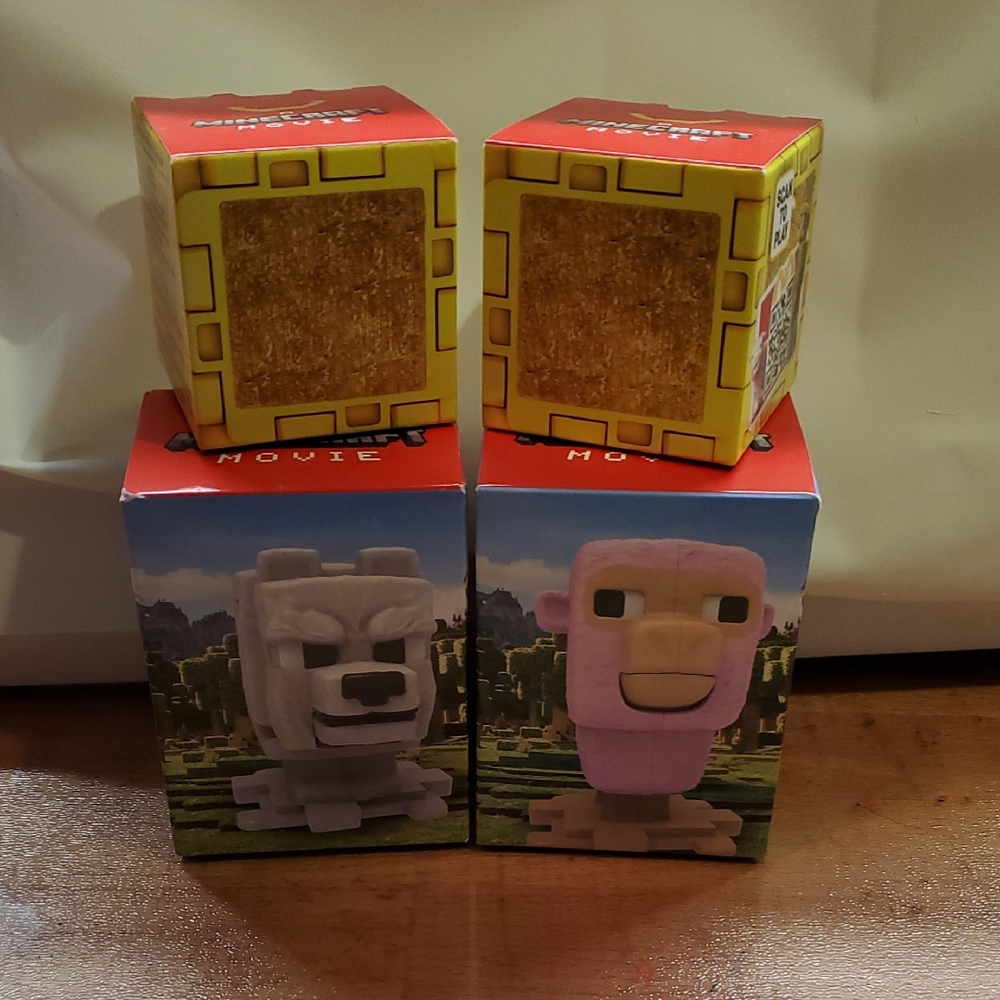 A Minecraft Movie McDonald's Toy Lot of Four